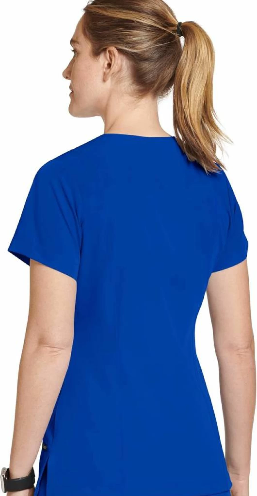 Jockey Women's Mock Wrap Scrub Top - Comfortable Medical Uniform for Healthcare Professionals
