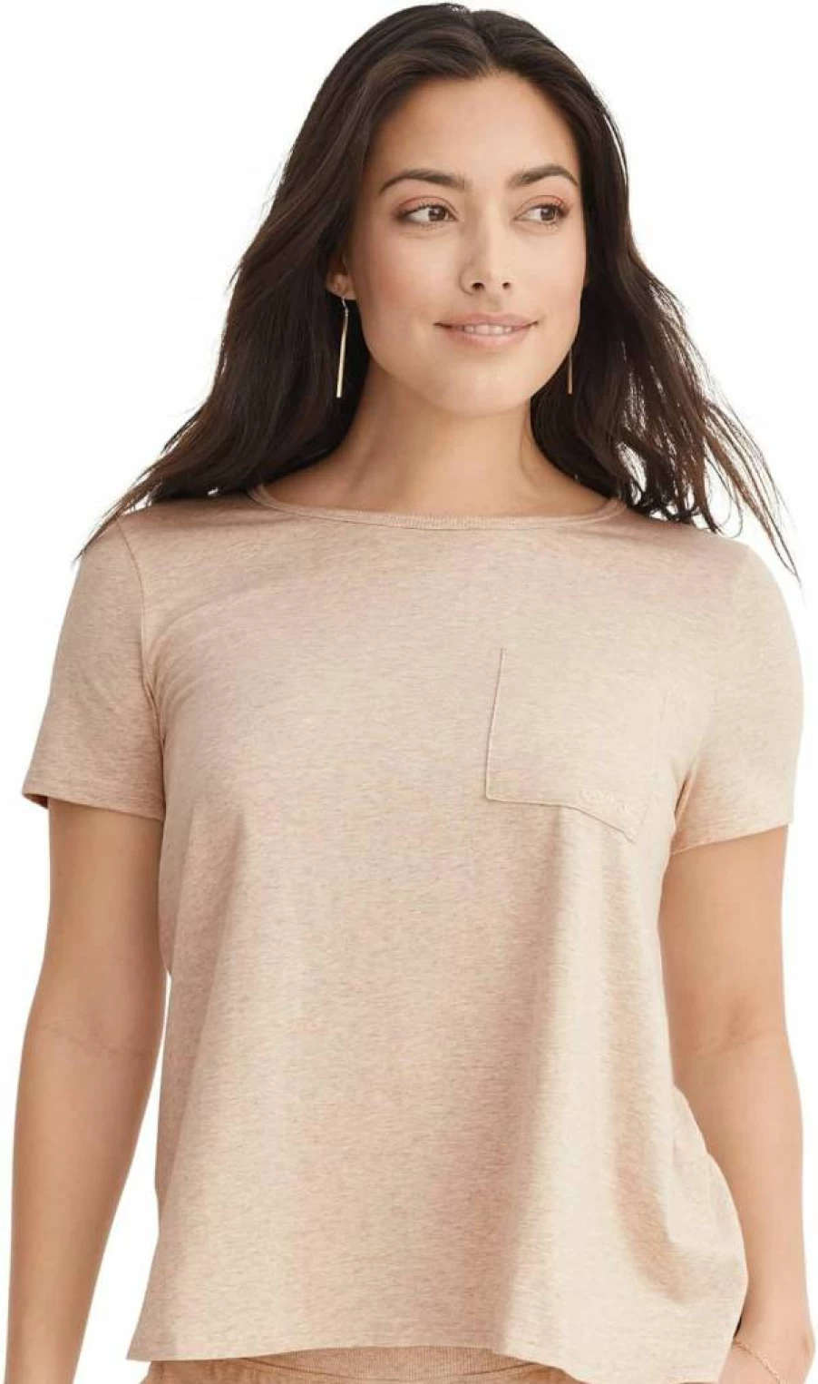Jockey Women's Soft Touch Luxe Swing Tee - Comfortable Loungewear Top for Relaxation