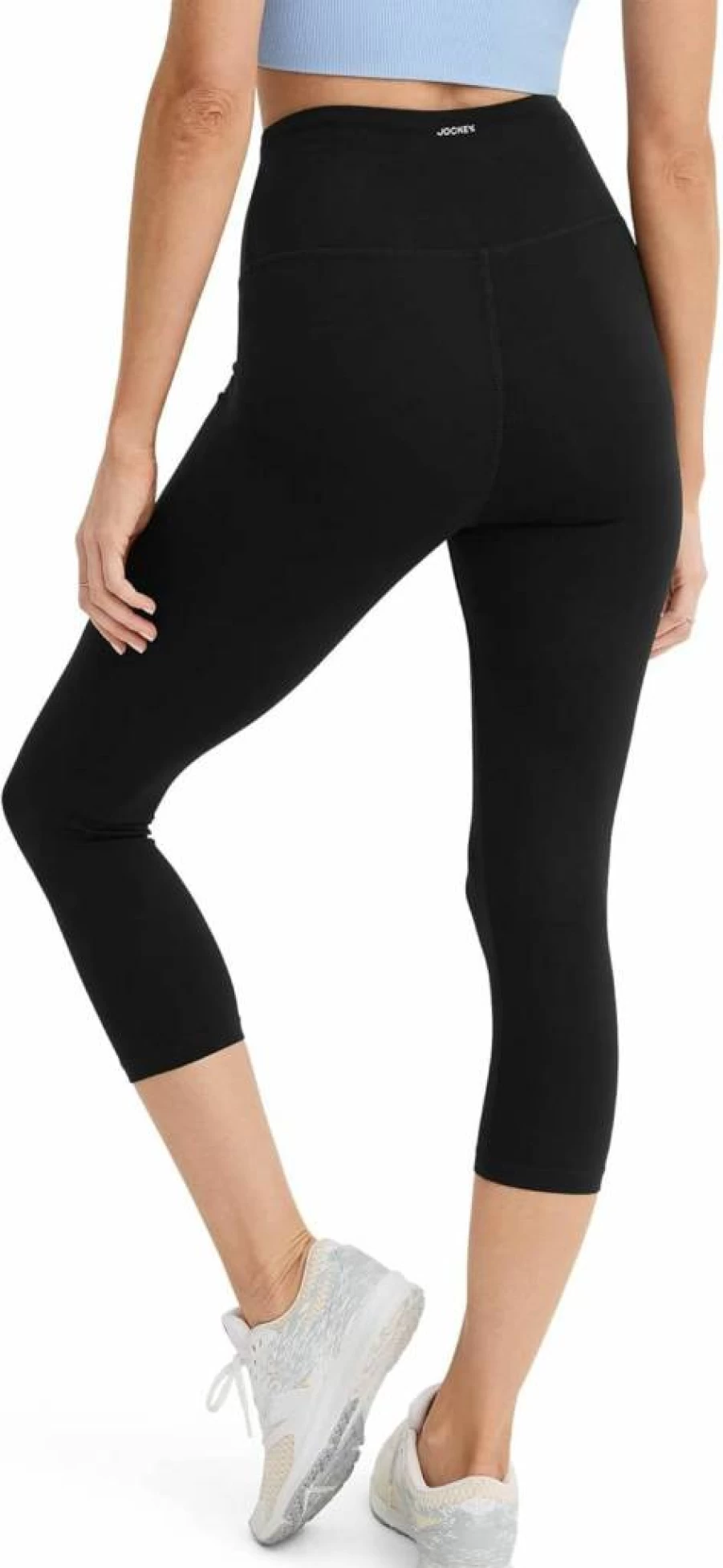 Jockey Women's High Rise Cotton Capri Leggings - Stretch Activewear for Comfort & Fit