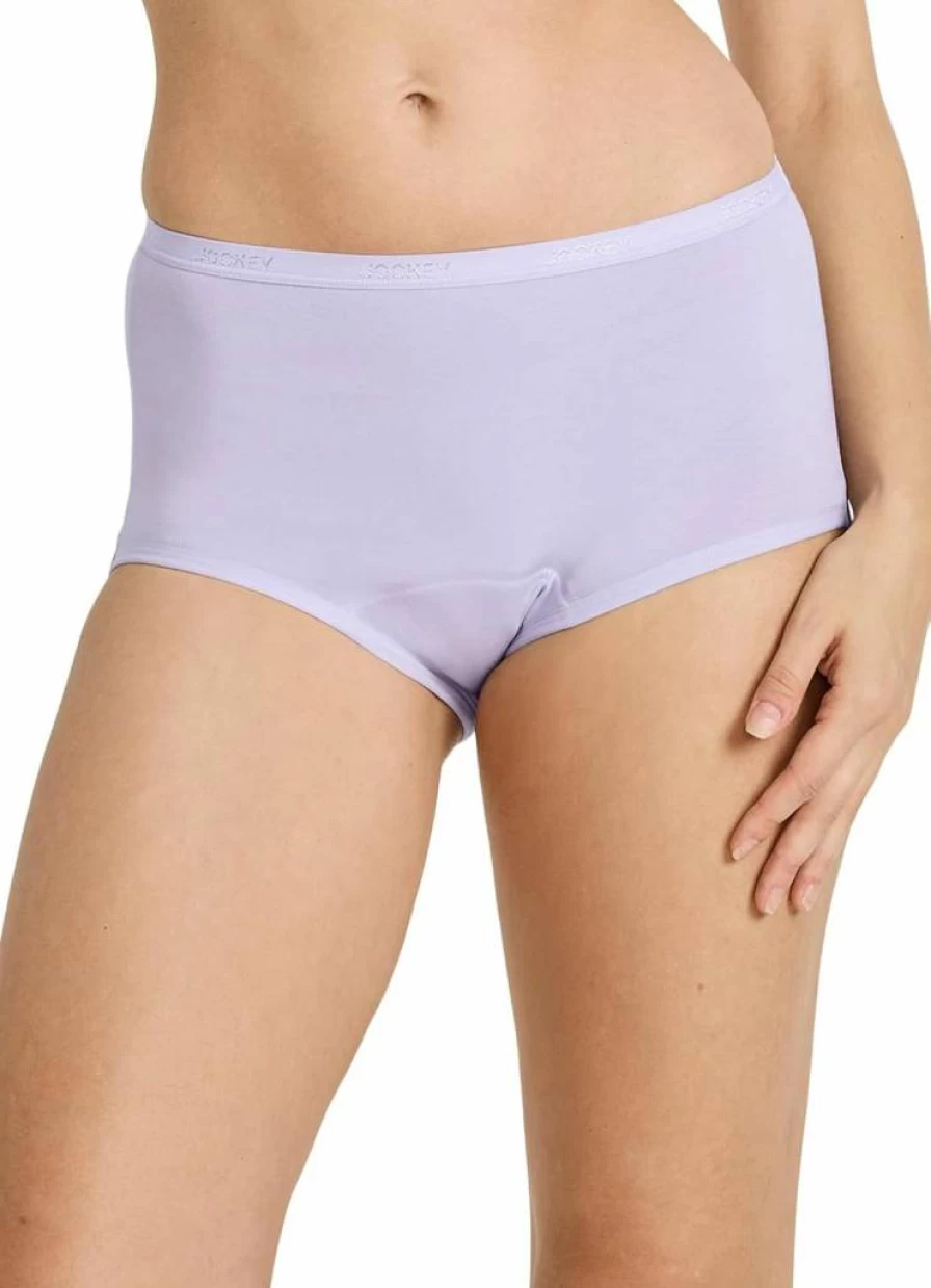 Jockey Women's Cotton Stretch Briefs - Soft, Breathable & High Absorbency Underwear for All-Day Comfort