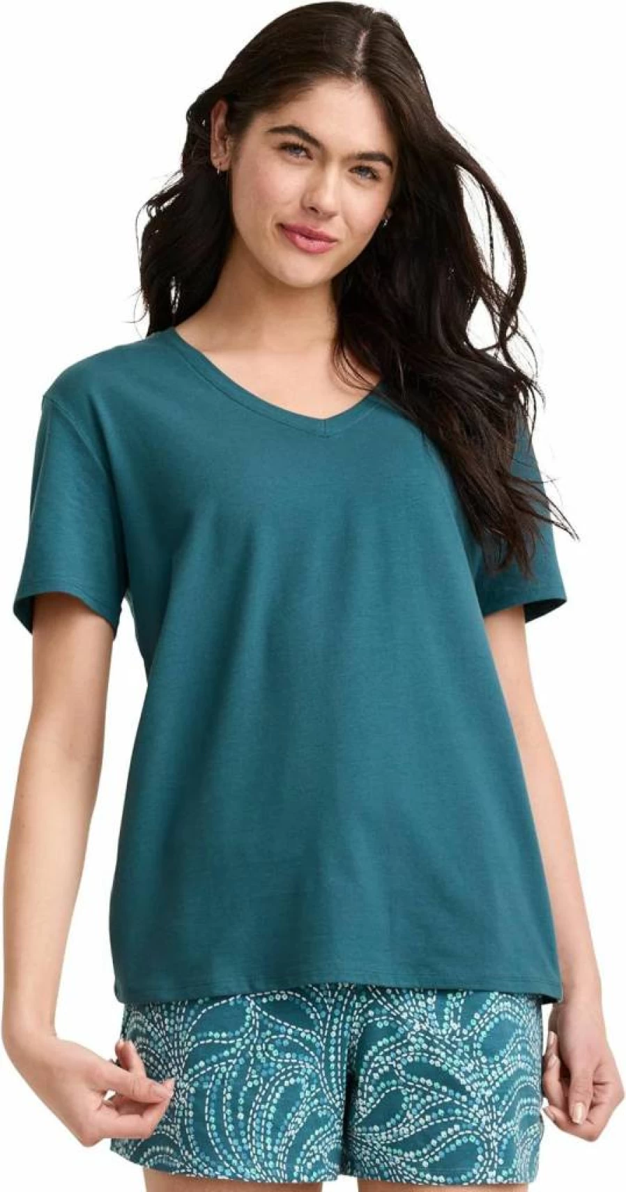 Jockey Women's Organic Cotton Sleepwear Top - Soft Stretch Short Sleeve Nightshirt