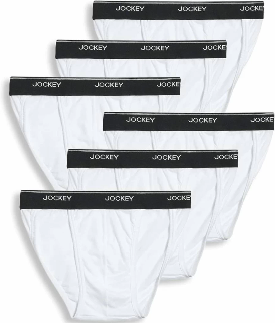 Jockey Men's Elance String Bikini Underwear 6-Pack - Comfortable & Breathable Cotton Briefs