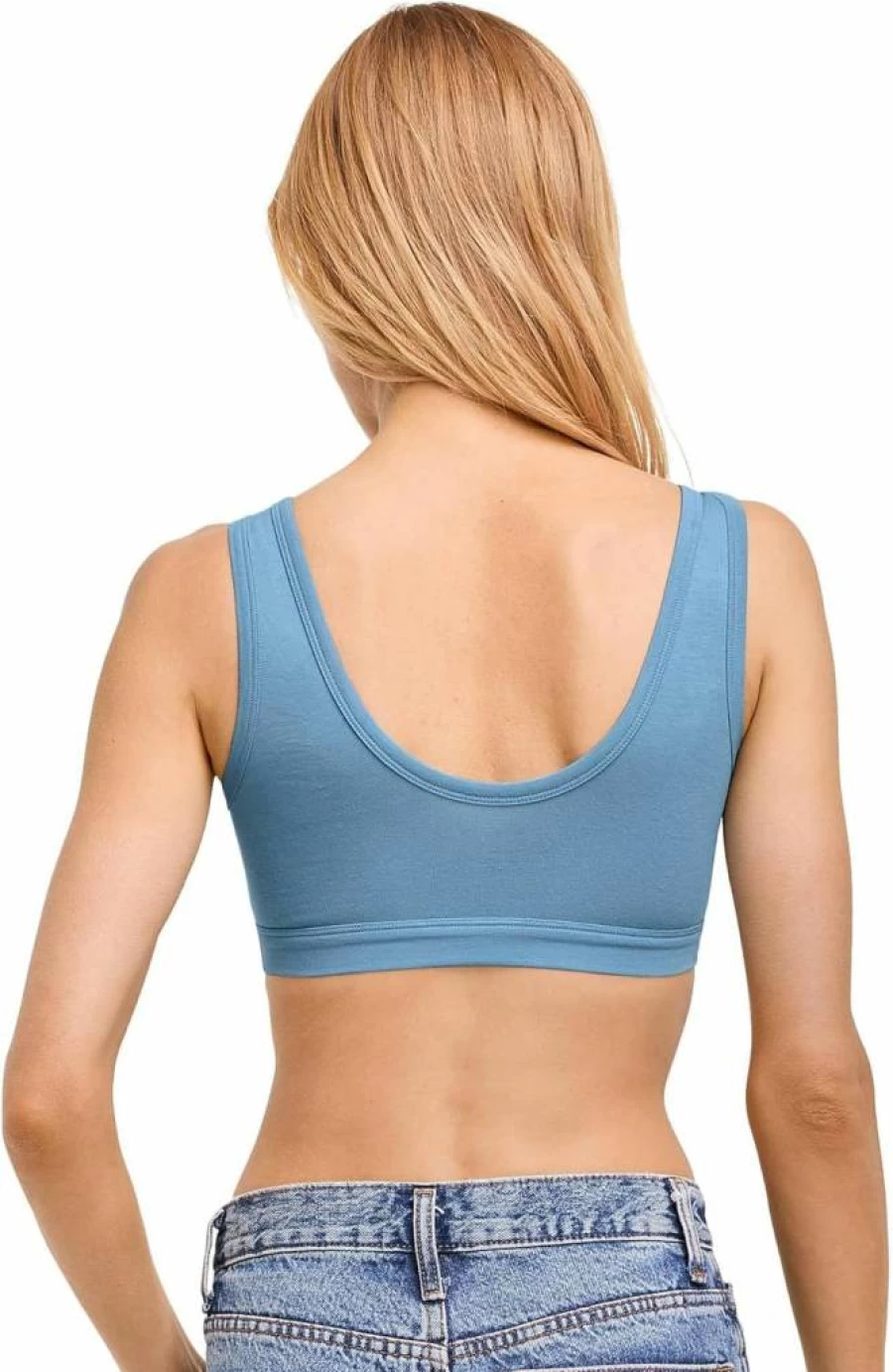 Jockey Women's Organic Cotton Bralette - Comfortable Stretch Tank Strap Bra
