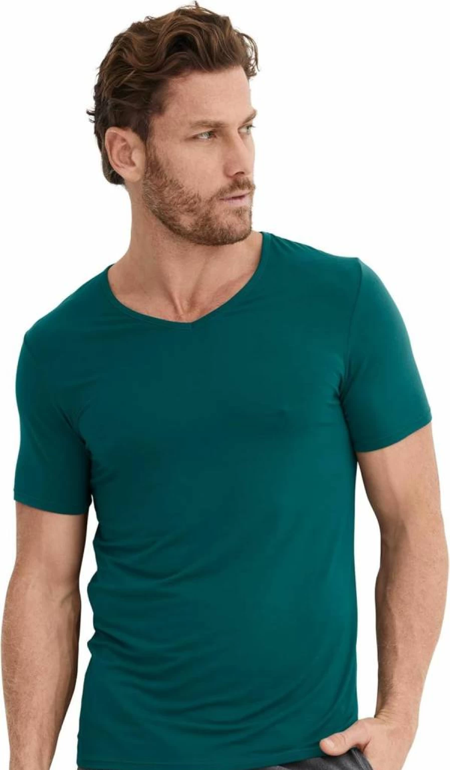 Jockey Men's Ultra Soft Modal V-Neck Undershirt - Breathable Active Comfort Fit Undertop