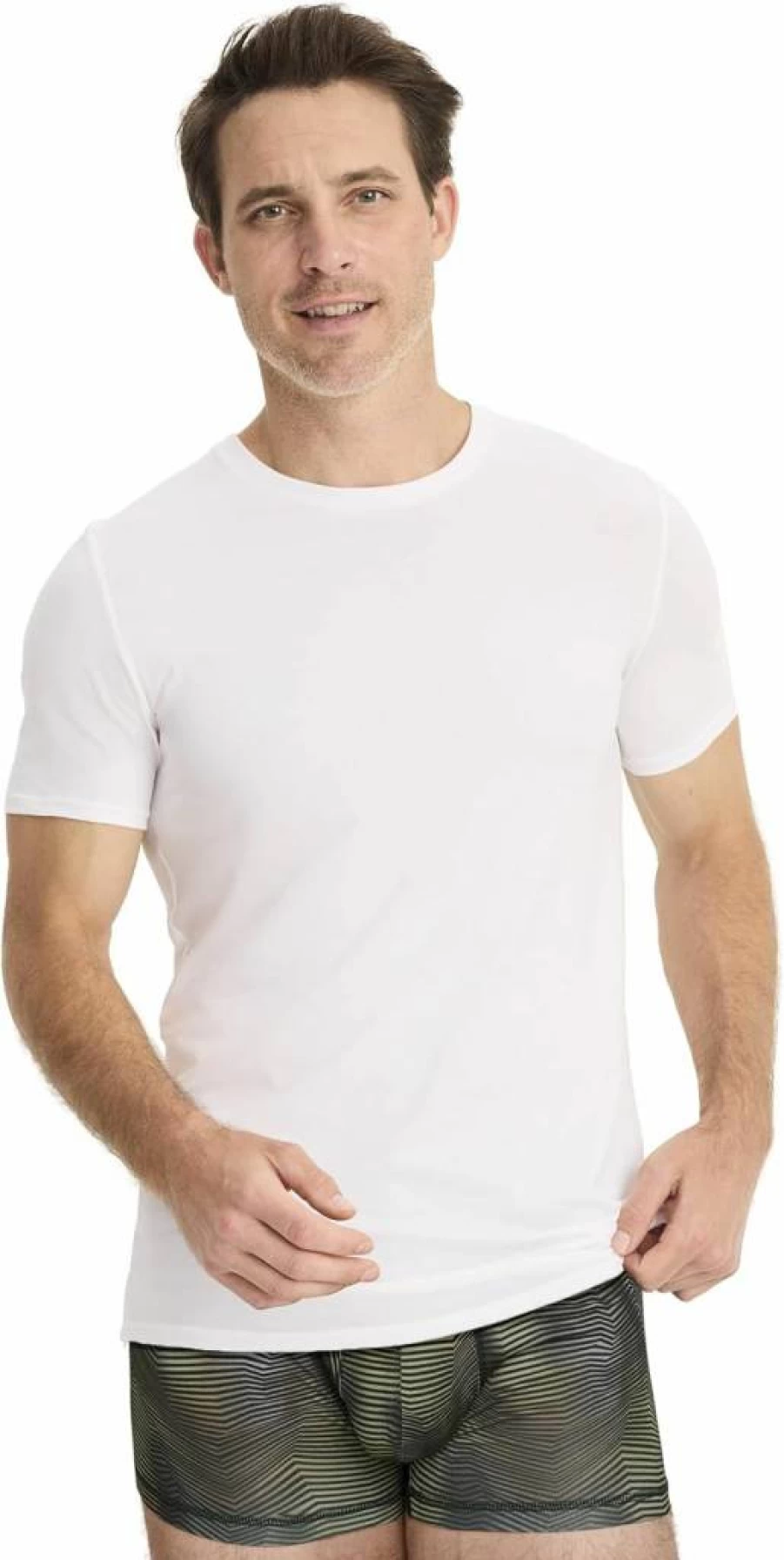 Jockey Men's Cotton Stretch Crew Neck Undershirt 6-Pack - Soft Breathable Comfort Fit Underwear