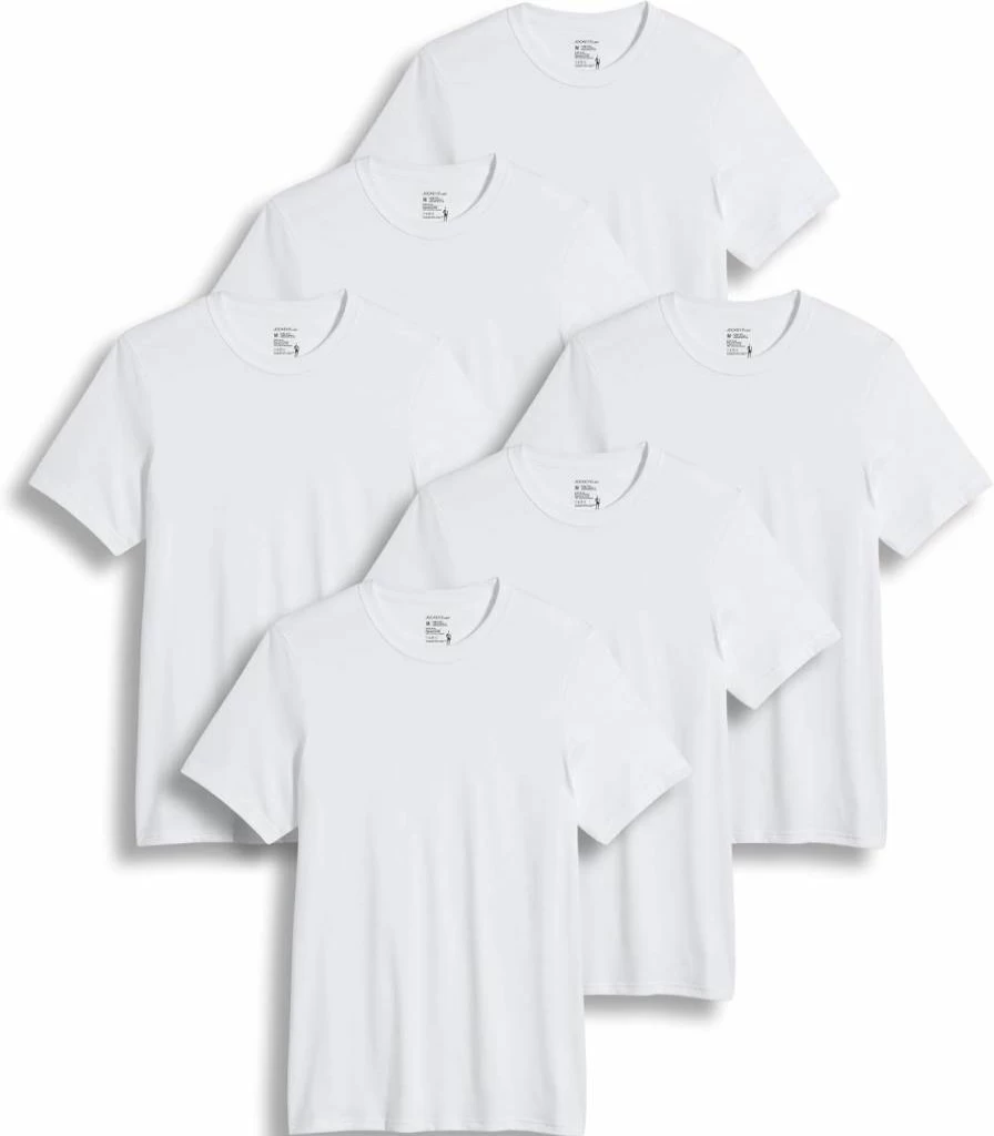 Jockey Men's Big & Tall Classic Crew Neck Undershirt 6-Pack - Comfortable Cotton undershirts for Men