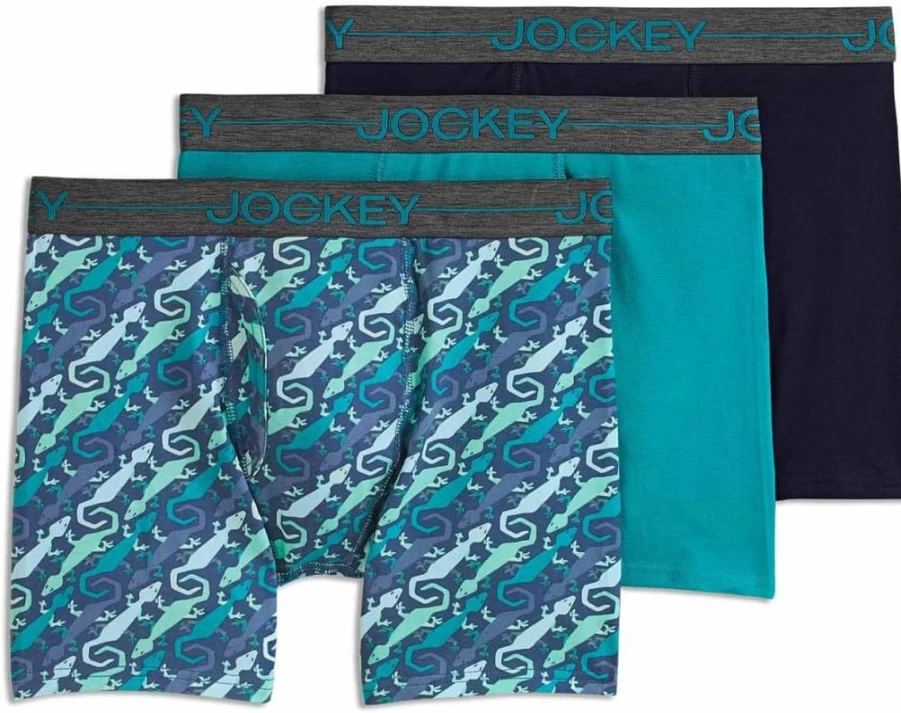 Jockey Boys' Cotton Stretch Boxer Briefs 3-Pack - Soft Comfort Underwear for Kids