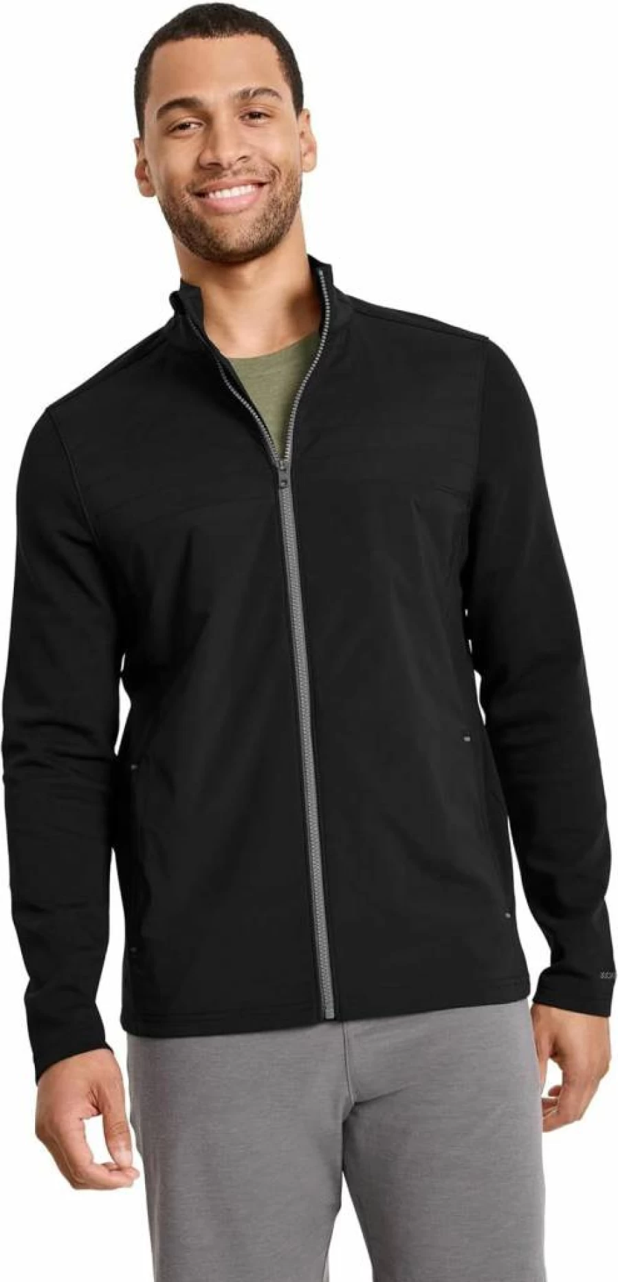 Jockey Men's Activewear Jacket - Lightweight Mixed Media Performance Jacket for Men
