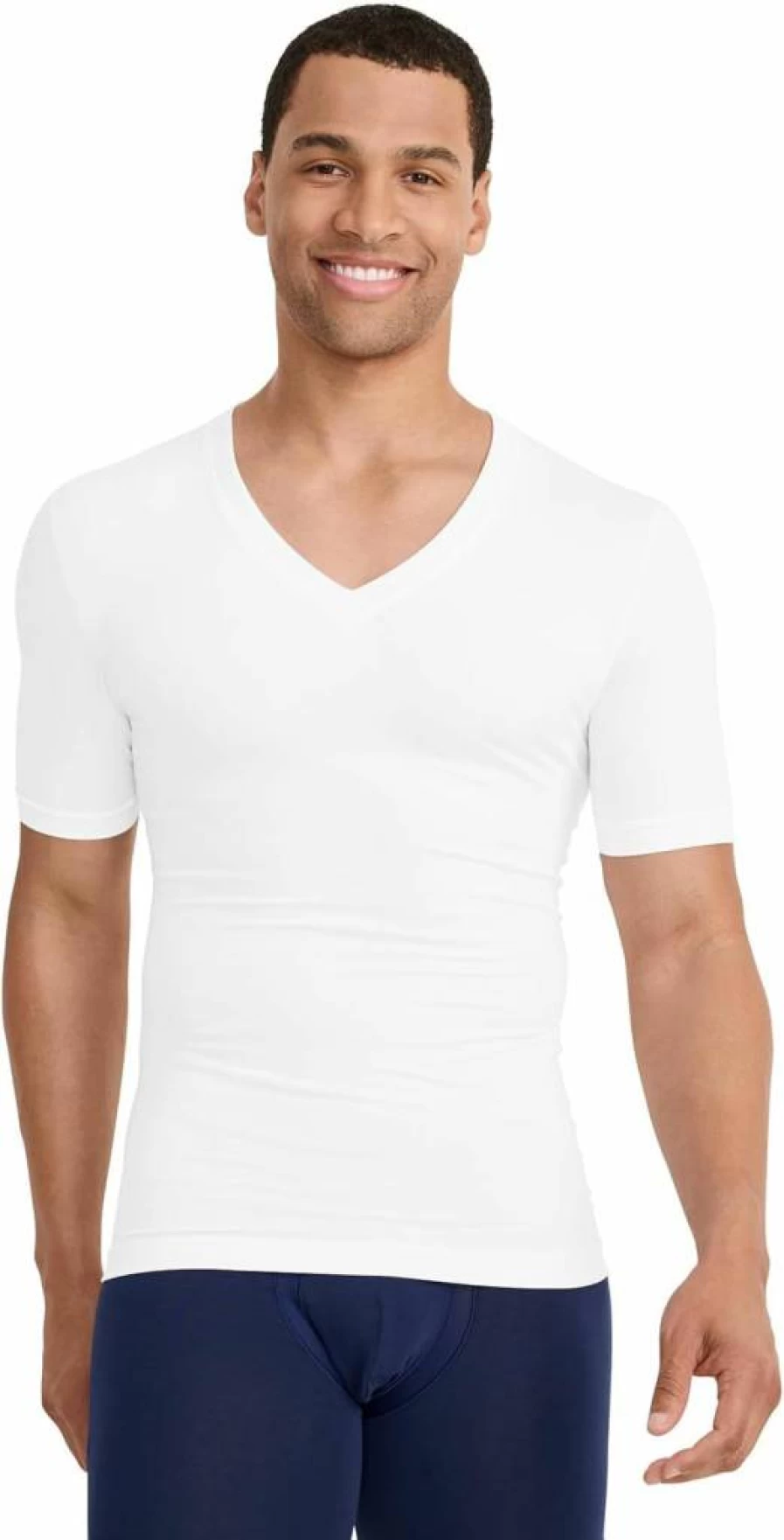 Jockey Men's Formfit Cotton Stretch V-Neck Undershirt - Breathable Comfort Fit Underwear