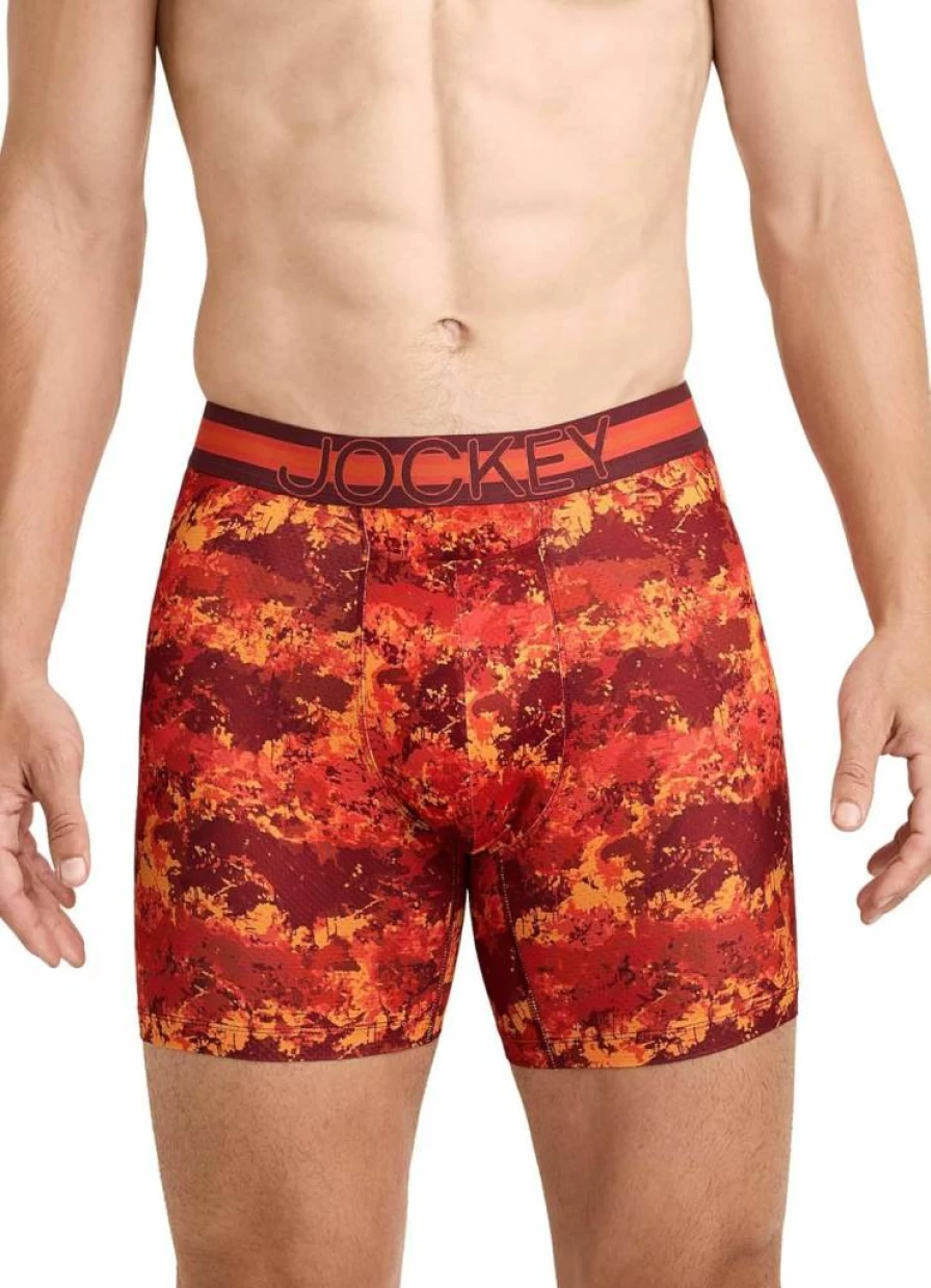 Jockey Men's Sport Stability Pouch Boxer Briefs - 6" Microfiber Underwear for Active Comfort