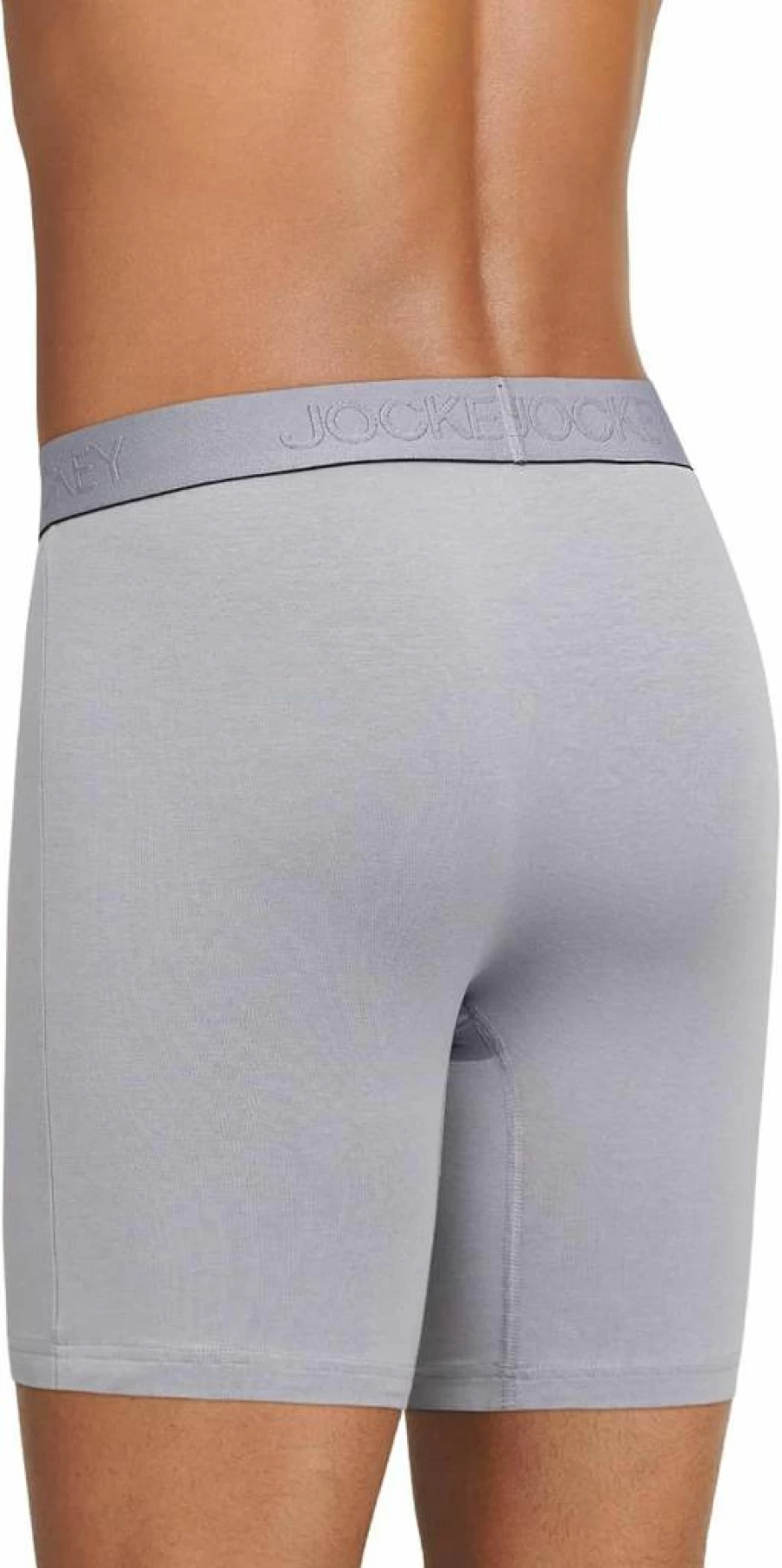 Jockey Men's Cotton Stretch Boxer Briefs - 3 Pack, Chafe-Proof Pouch, 6" Inseam, Comfort Underwear