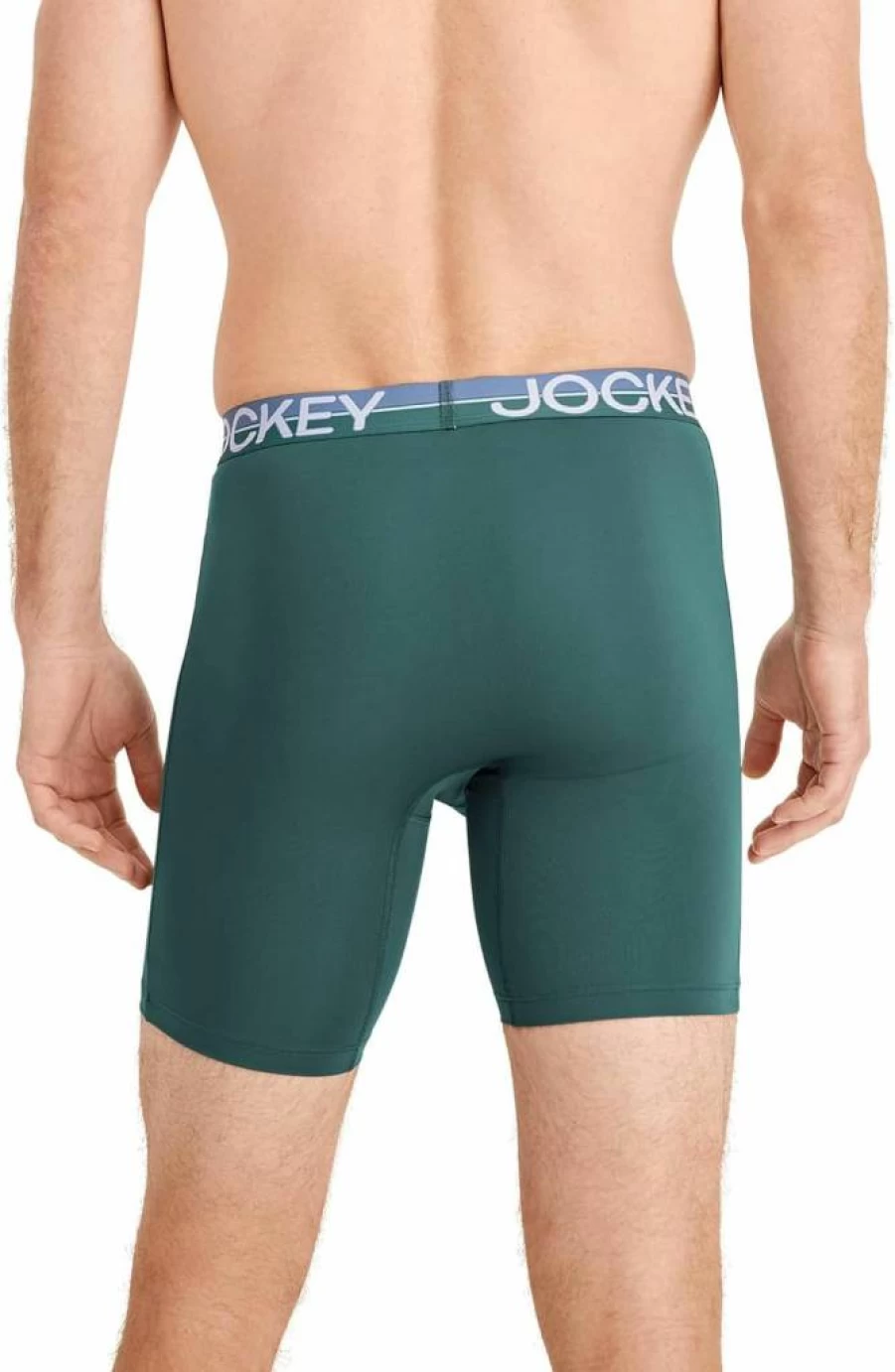 Jockey Men's Cool Comfort Microfiber 8-Inch Boxer Briefs - Breathable Stretch Underwear 3-Pack