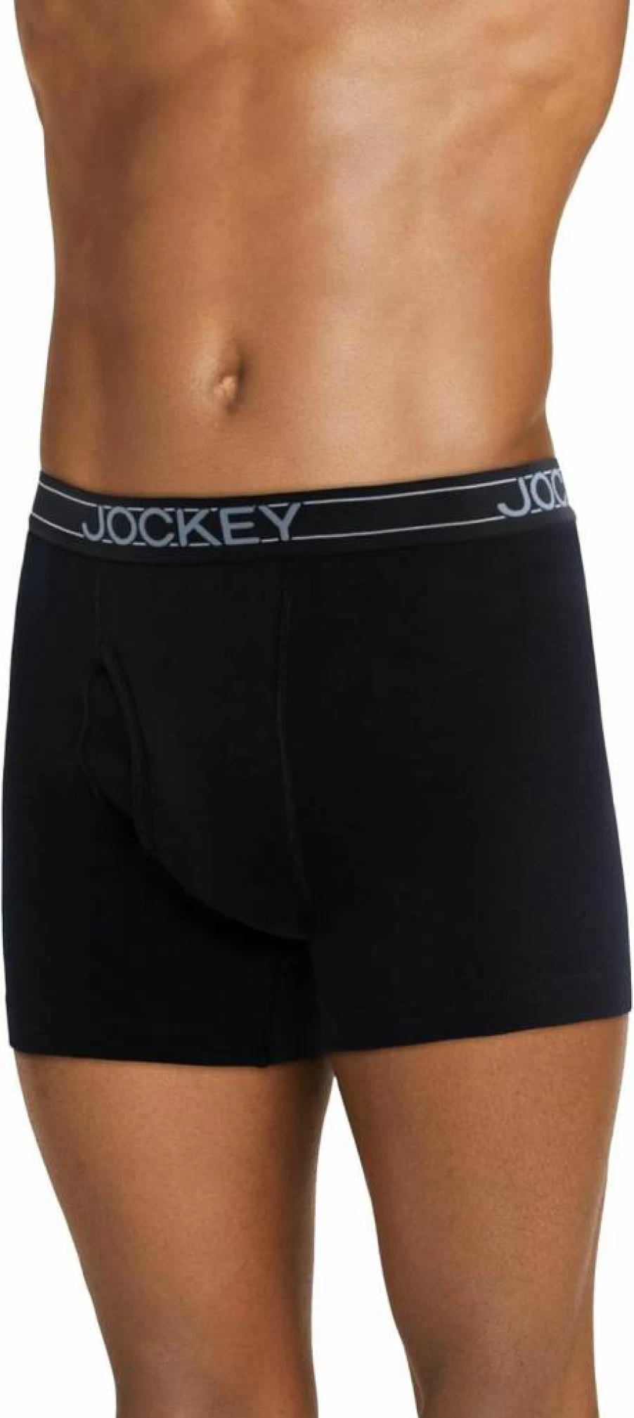 Jockey Men's Cotton Blend 5-Inch Boxer Brief Underwear - 4-Pack Comfortable Lightweight Breathable