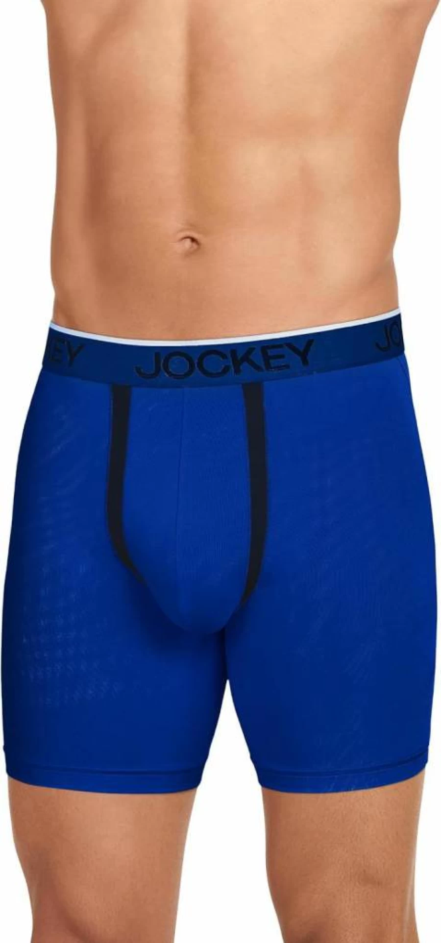 Jockey Men's Microfiber Boxer Briefs 6-Inch Anti-Chafe Underwear - 2 Pack Comfortable Big & Tall Design