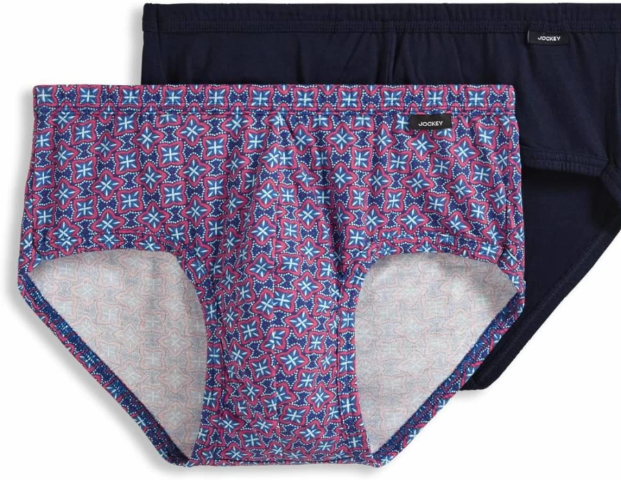 Jockey Men's Elance Poco Brief 2-Pack - Comfortable Cotton Underwear for Men