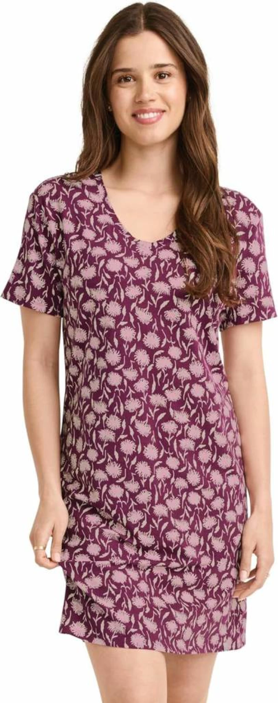 Jockey Women's Organic Cotton Stretch Sleep Shirt - Comfortable Sleepwear Top for Women