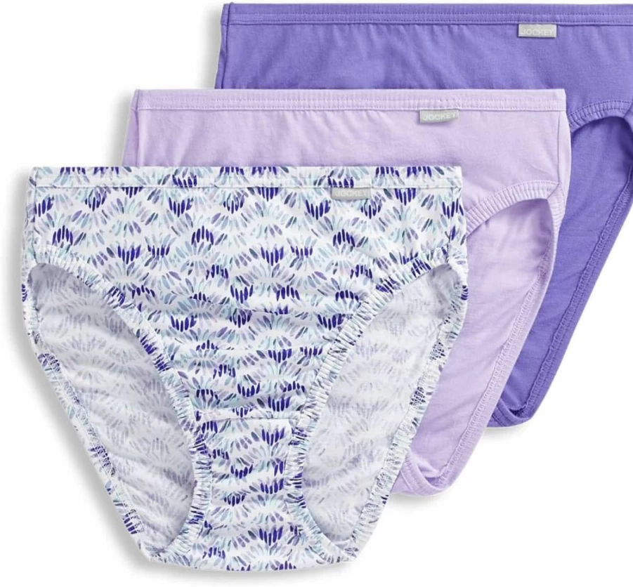 Jockey Women's Cotton French Cut Underwear 3-Pack - Elance Comfort Fit Underwear for Women