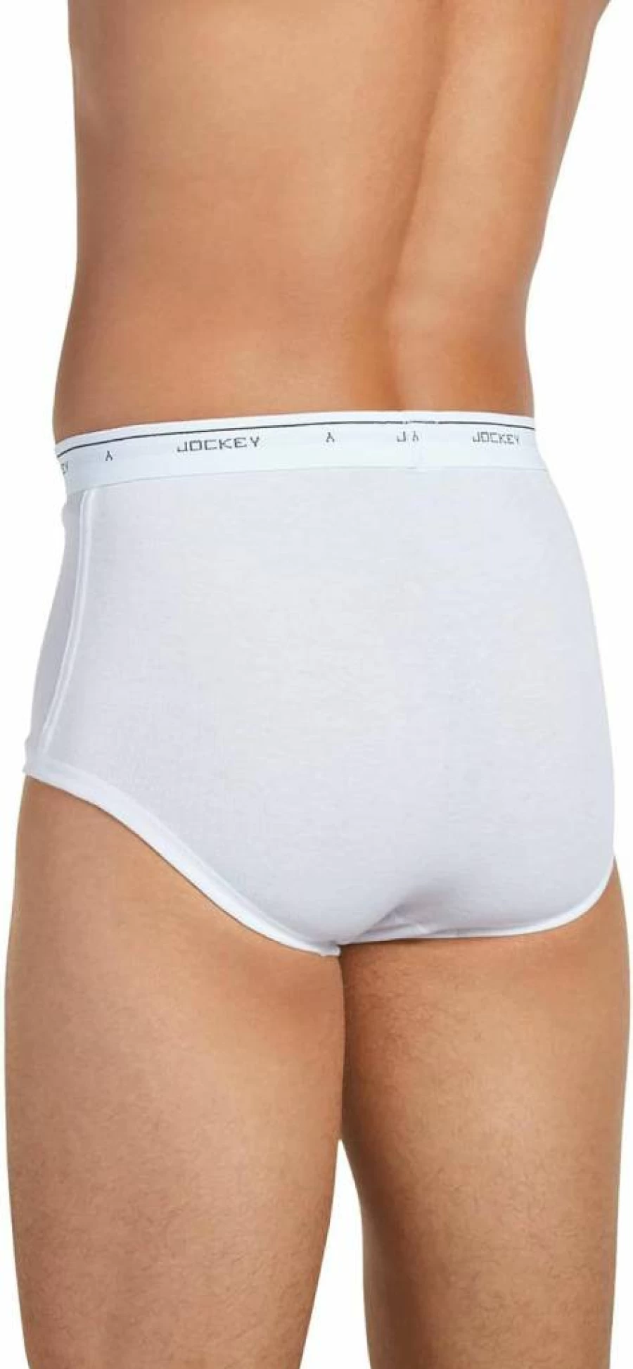 Jockey Men's Cotton Classic Full Rise Brief Underwear - 12 Pack Multipack, Comfort Fit, Breathable Fabric