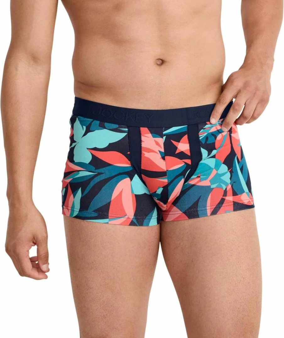 Jockey Men's Cotton Stretch 3-Inch Trunk Underwear - Anti-Chafe Pouch, 3-Pack