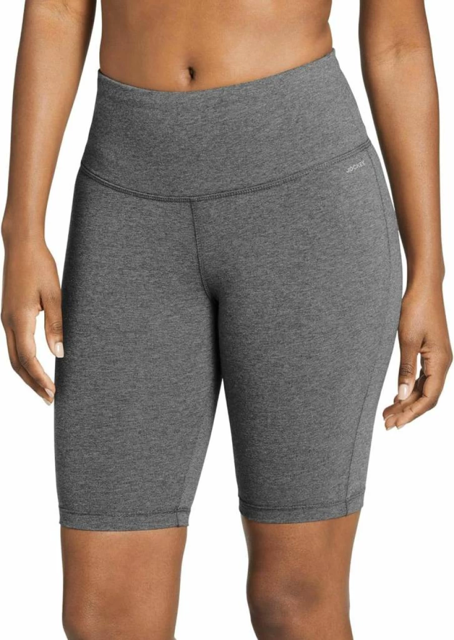 Jockey Women's High Rise Cotton Stretch 10" Biker Shorts - Activewear for Comfort & Performance