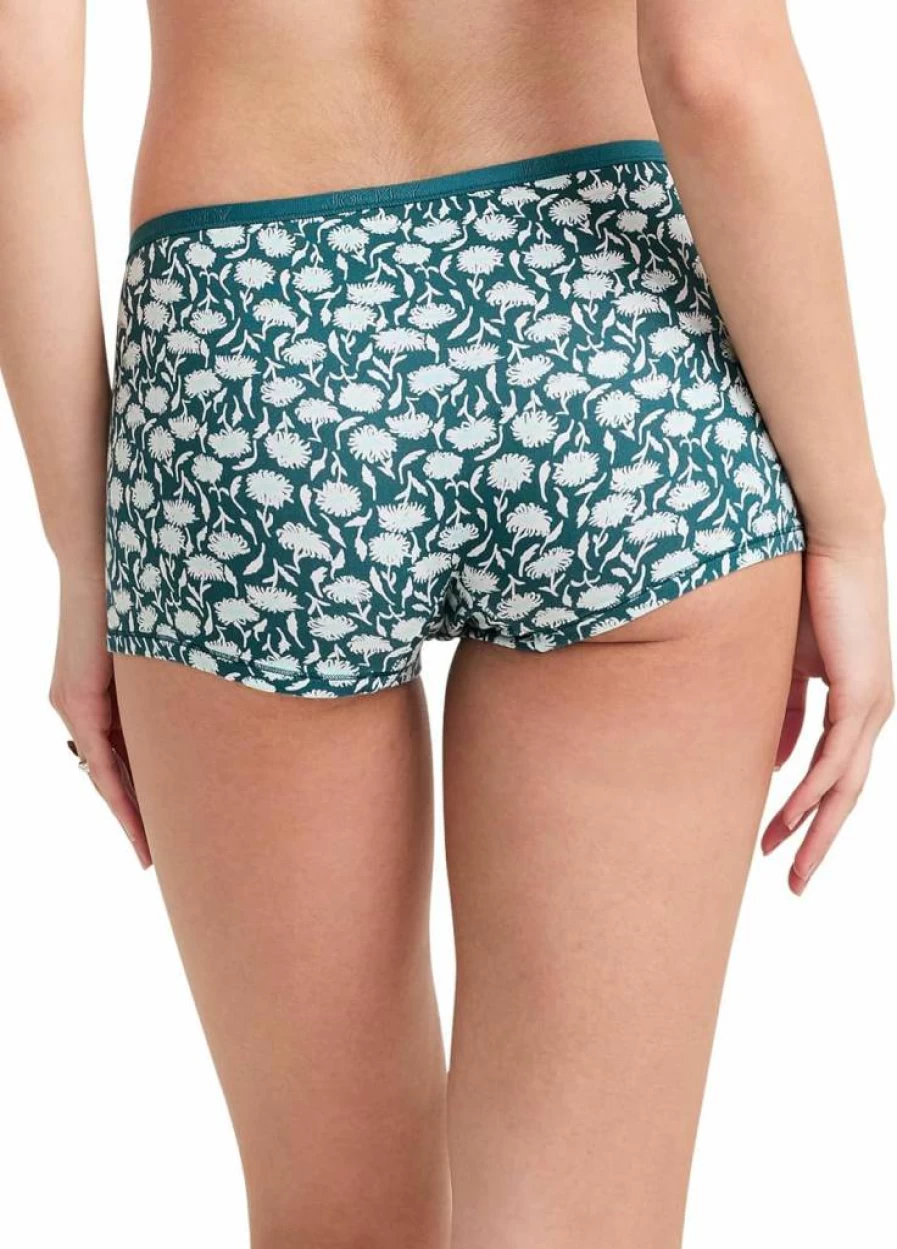 Jockey Women's Organic Cotton Stretch Boyshort Underwear - Comfortable & Breathable Panties